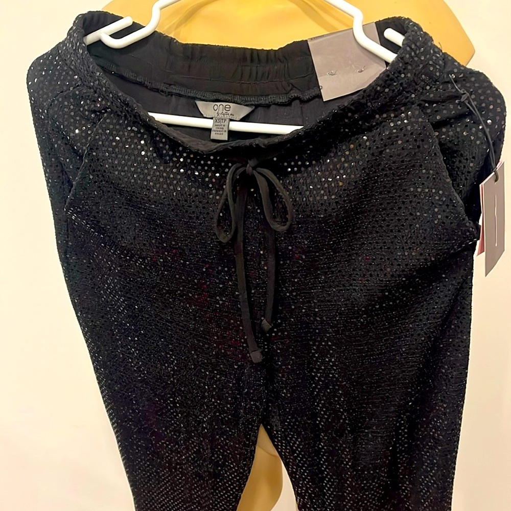 Sparkly Black Joggers